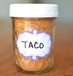 homemade taco seasoning in a mason jar